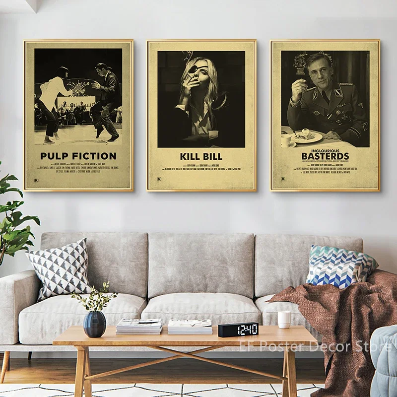 Vintage Movie Poster Aesthetics TV Film Pulp Fiction/Kill Bill Painting Prints Retro Home Decoration Wall Art Room Decor Picture