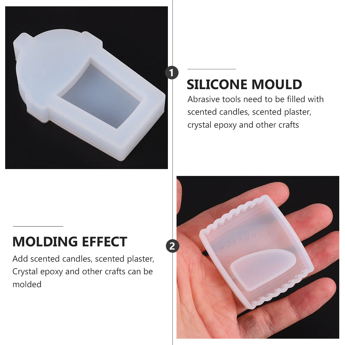 

4Pcs Silicone Mold for DIY Crystal Epoxy Resin Craft Making Bag Accessories Pendants Quicksand Candy Cookie Decorations