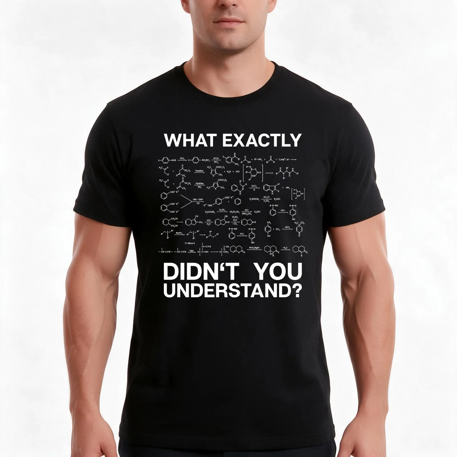 Chemistry Chemist Gift Present Organic Equations T-Shirt Summer Casual Cotton Tee Oversized Streetwear Tops Unisex Men Women