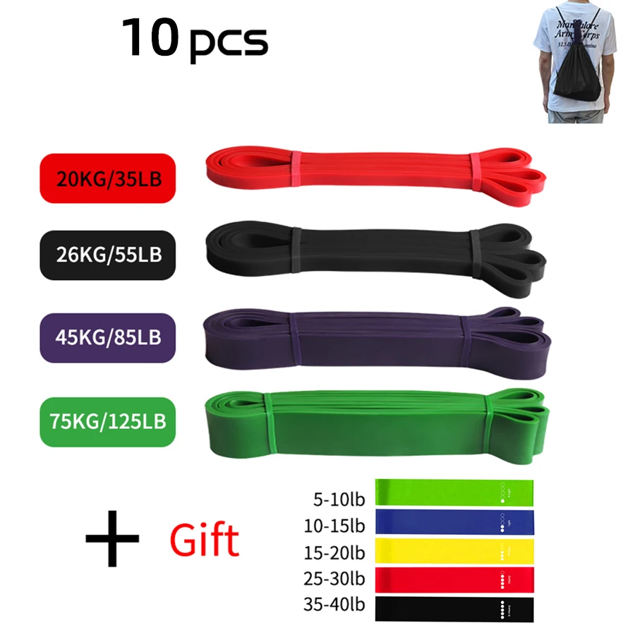Workout Pilates Latex Weerstandsband Sport Fitness Oefening Elastiek Heavy Duty Sterkte Pull Up Crossfit Gymapparatuur