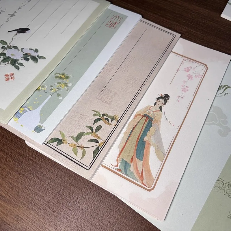 Batik-dyed Half-sized Xuan Paper | Small Regular Script Calligraphy Paper Vertical Line Stationery Rice Paper for Brush Writing