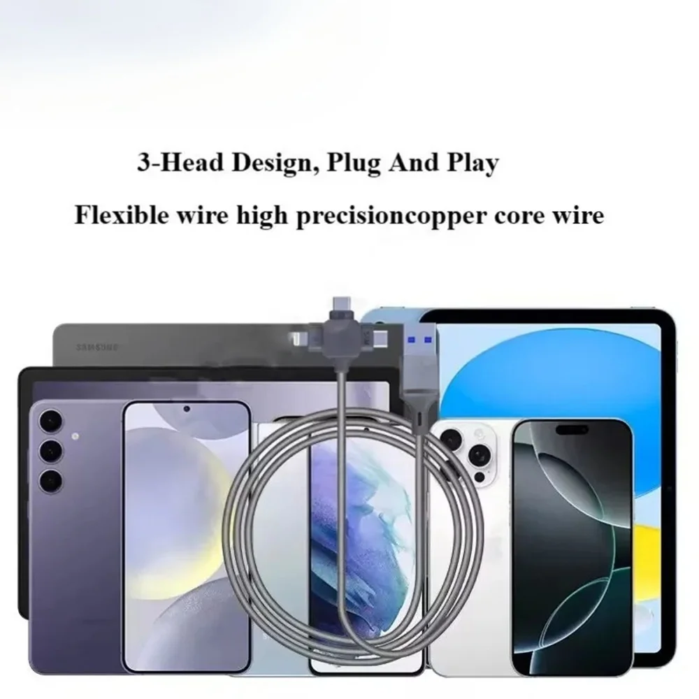 3 In 1 Multifunctional Phone Repair Data Cable USB Test Line For Lightning Type-C Micro USB Mobile Phone Debugging Flashing
