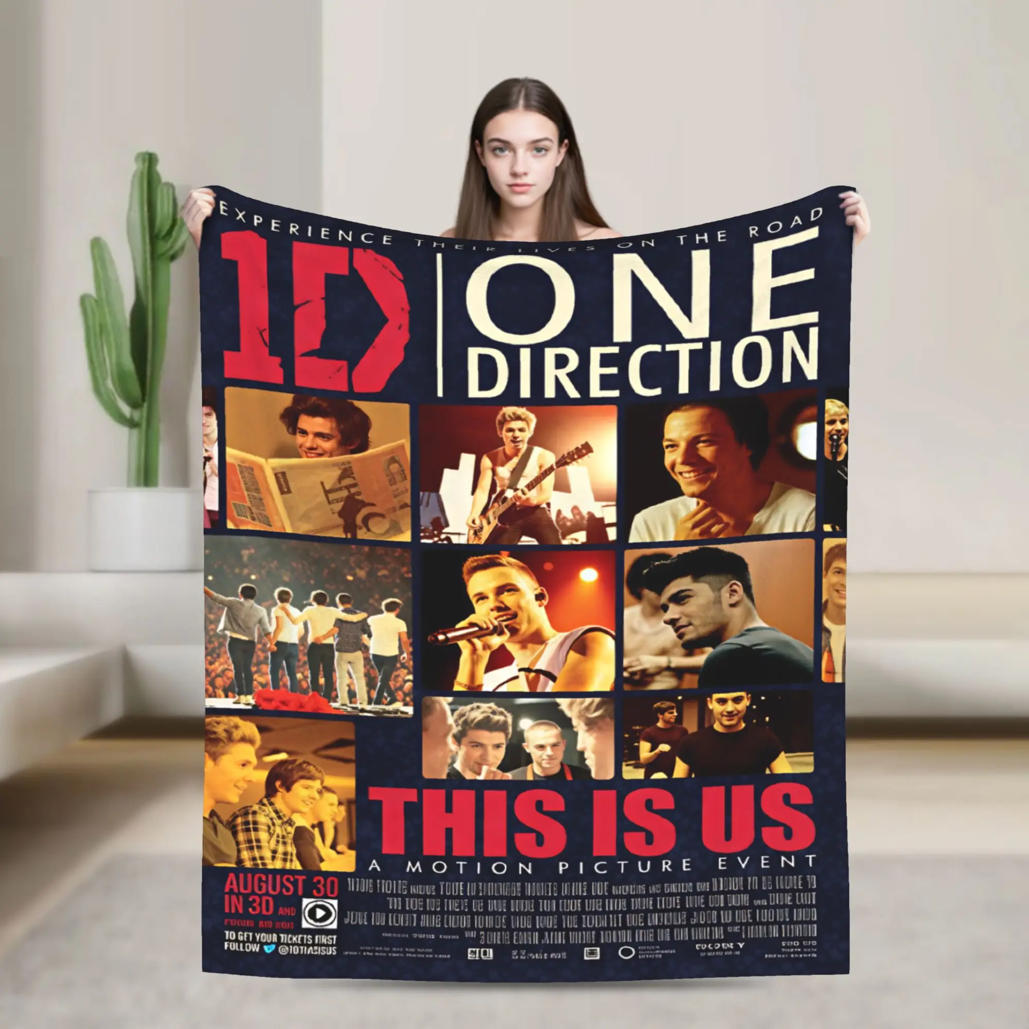 One Directions Blanket  Camping Flannel Throw Blanket For Living Room Warm Soft Customized Quality Bedspread Gift Idea