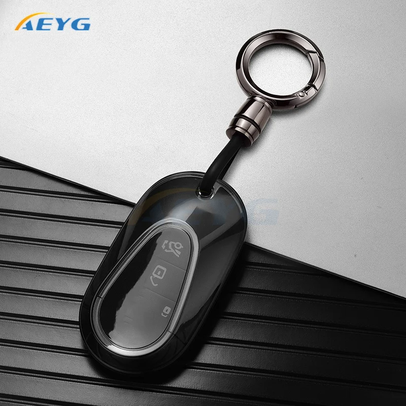 TPU Car Key Case Cover Shell Fob For Mercedes Benz S400L S450/S500 MaybachS480 Keychain Interior Protective Accessories