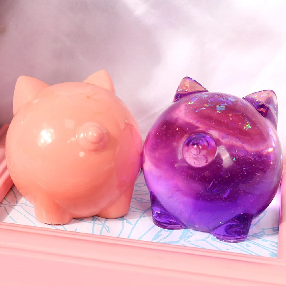 

Silicone Diy Molds Pig Shaped Adornment Craft Home Decoration Making Reusable Flexible Animal Design Epoxy Mold Useful Casting