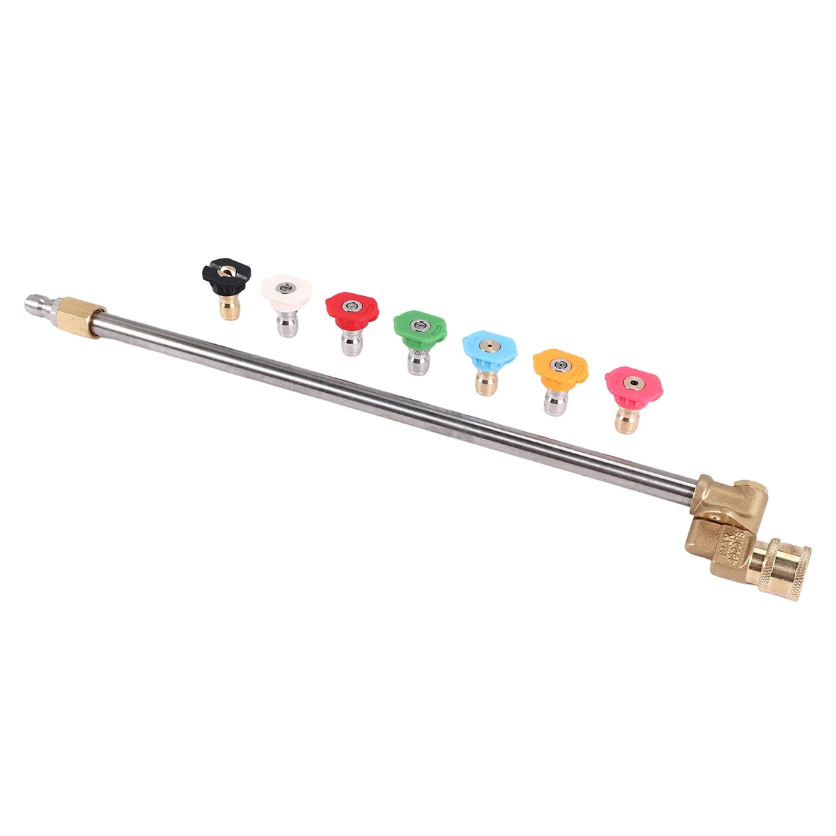 MARQ Cleaner Attachment, Pressure Washer Extension Wand with Pivoting Coupler,7 Nozzle Tips,1/4 Inch Quick Connect,17 Inch