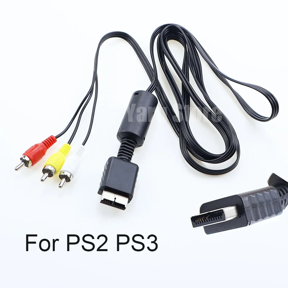 1 piece of stock PS2 PS3 AV cable, video cable, audio cable, RGB cable,  three row cable, with a length of 1.8 meters