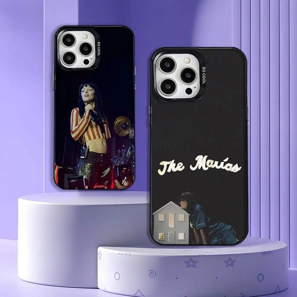 

The M-Marias Band Phone Case For iPhone 16,15,14,13,12,11,Mini,Pro,E,MAX Gray Matte Silicone Black Cover