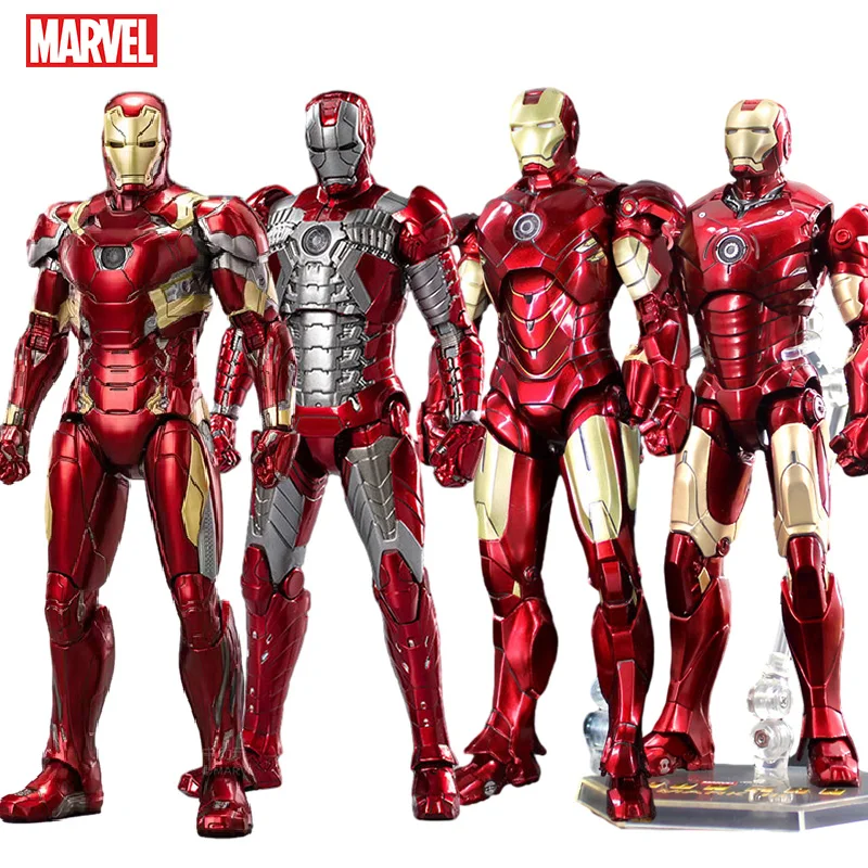 Anime Marvel Iron Man Figure Mk39 1/10 Astronaut Robot Model Doll Spider-man Action Figurine Collection Adult Kids Gift Zd Toys