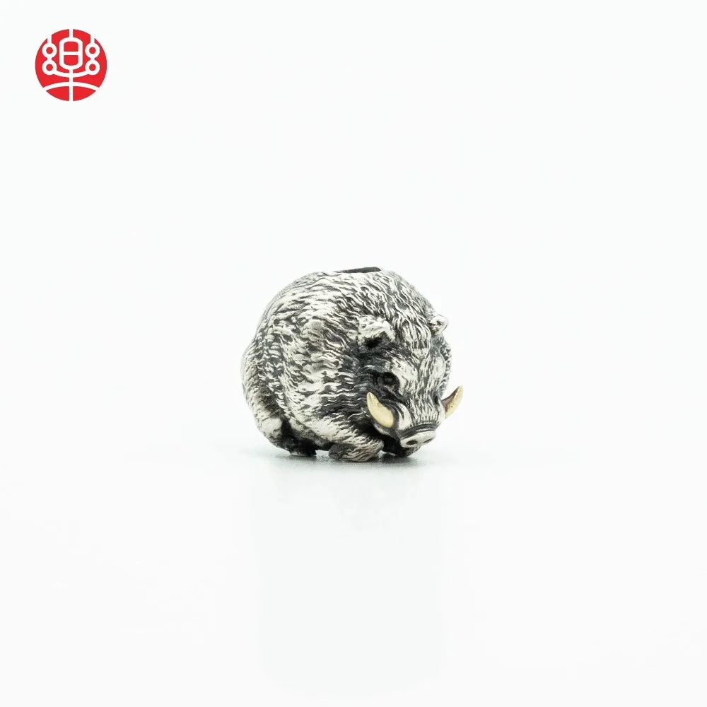 

LEYANGEDC Wild Boar Knife Pendant, EDC Paracord DIY Fingertip Push Card Decompression Toy Pendant