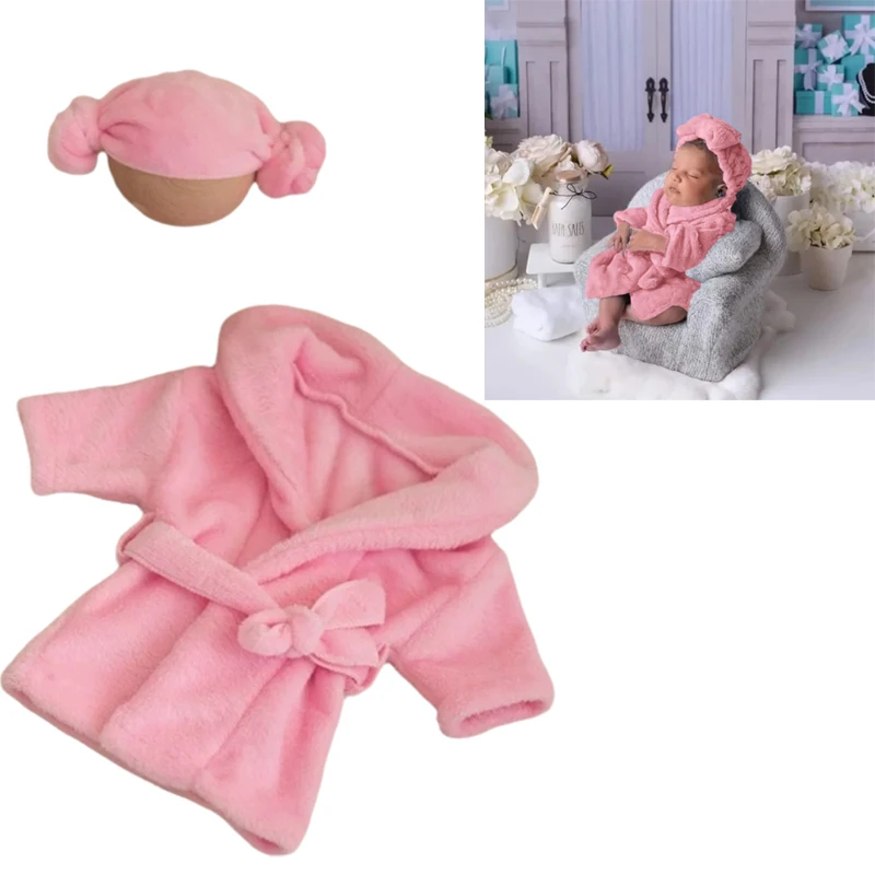 Набор детских халатов для фотосъемки новорожденных, разноцветный банный полотенце с капюшоном для детской фотосессии, аксессуары для костюмов