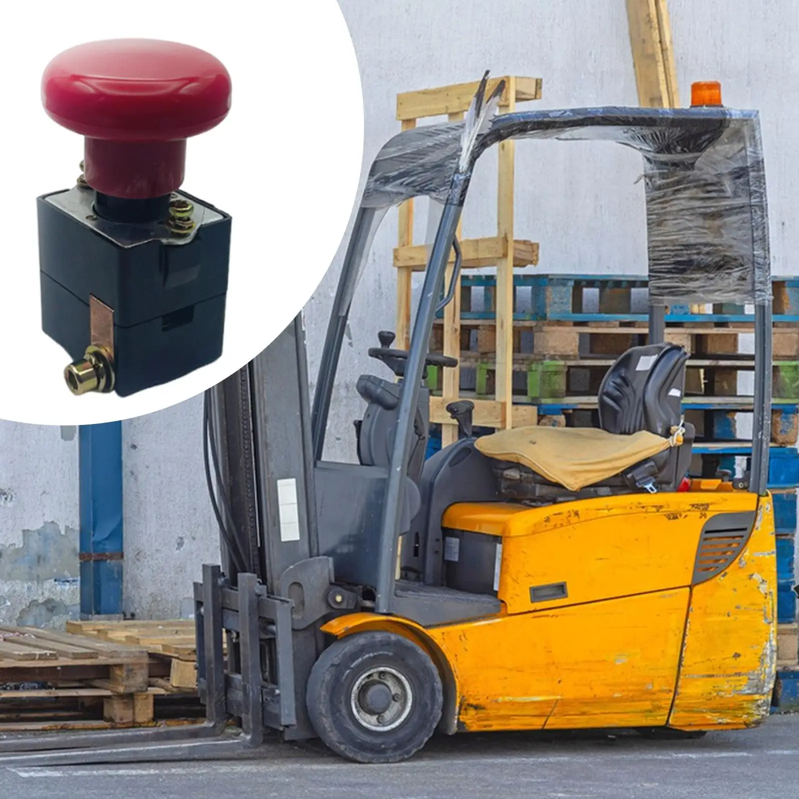 

Electric Forklift Emergency Power Switch Plastic E Stop Button for Safety System and Quick Replacement Part