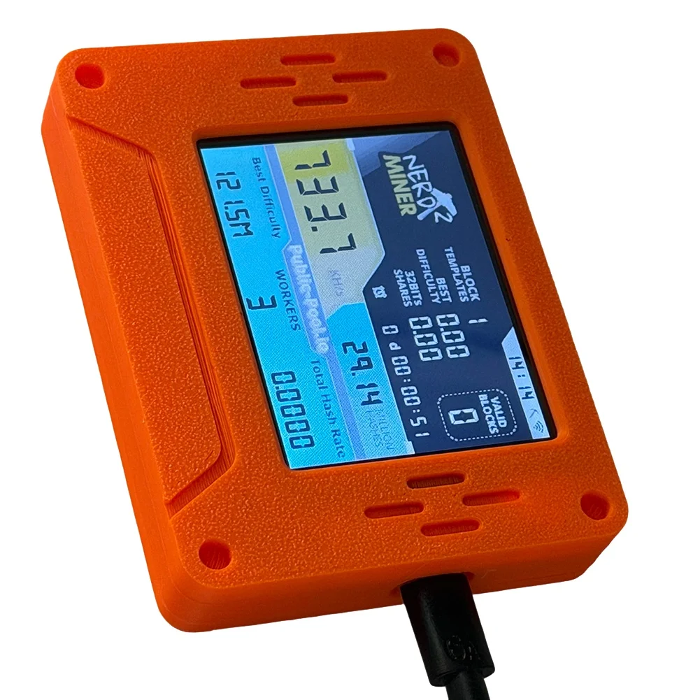 

Nmminer Nerdminer V2 BTC Solo Miner 735Kh/S 2.8 Inch Smart Touch Screen Bitcoin Crypto Mining Device For Office Home