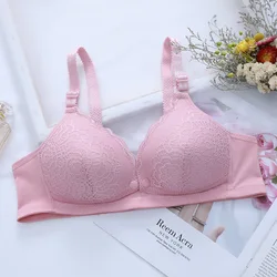 Cotton Nursing Bra Summer Breathable Breastfeeding Bras for Women Maternity Bra Plus Big Size Easy Feeding Bra Wire Free