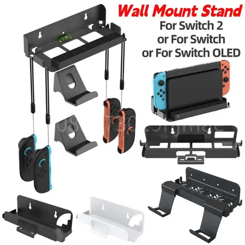 Soporte colgante para interruptor 2/interruptor OLED, soporte de suspensión para Host, montaje en pared, consola de juegos, soporte de almacenamiento, estante para controlador