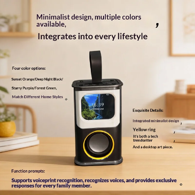 ลำโพง AI พร้อมระบบโต้ตอบด้วยเสียง ปรับแต่งได้ รองรับการจดจำเสียงพูดหลายสี รุ่น AI ขนาดใหญ่ สนทนาแบบ DeepSeek ของตกแต่งบ้าน