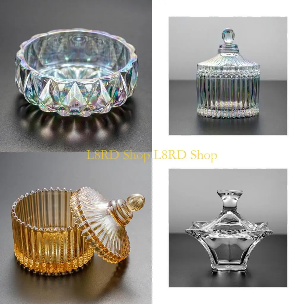 

L8RD Crystal Cups Glass With Lid Art Tool Art Liquid Powder Dappen Dish