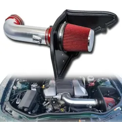 4'' Cold Air Intake System Kit + Heat Shield Red Filter For 2010-2015 Chevrolet Camaro SS 6.2L Naturally Aspirated
