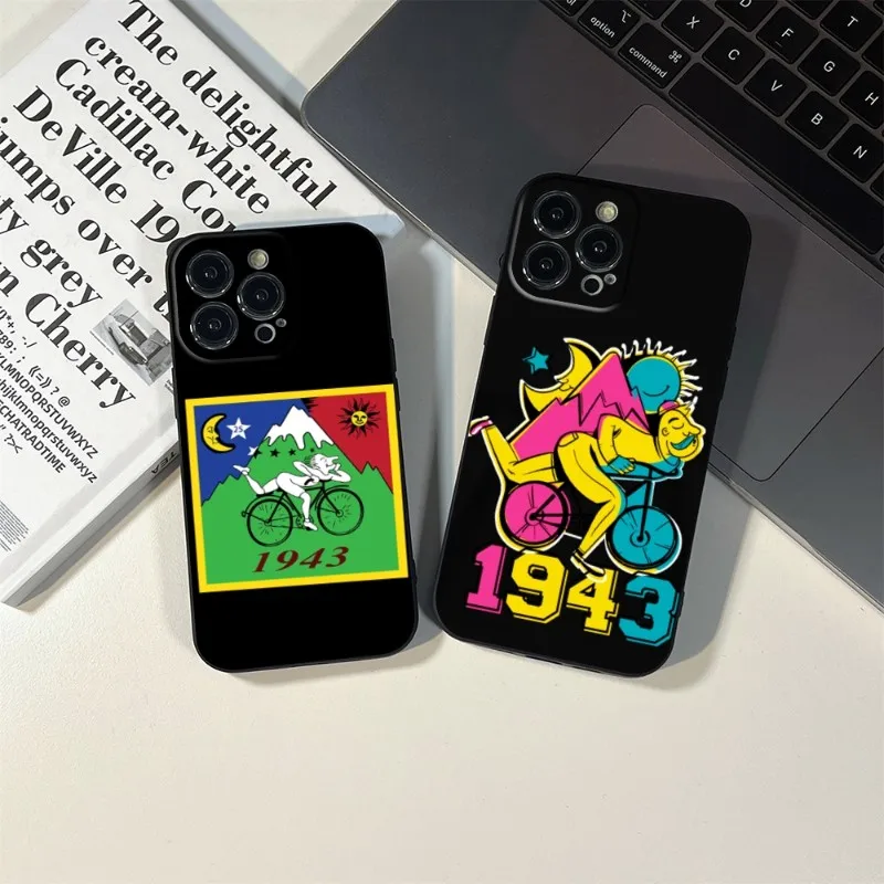 LSD Albert Hofmann Bicycle Day Phone Case FOR IPhone 15 14 11 12 Pro 8 7 Plus X 13 Pro MAX XR XS MINI SE 2020 Black Covers