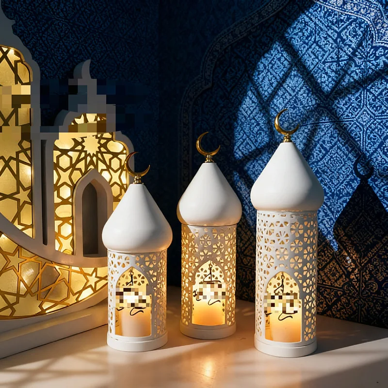 Can Be Labeled, Hollow Wrought Iron Candle Holder, Candle Portable Lamp Atmosphere Decoration Ornament