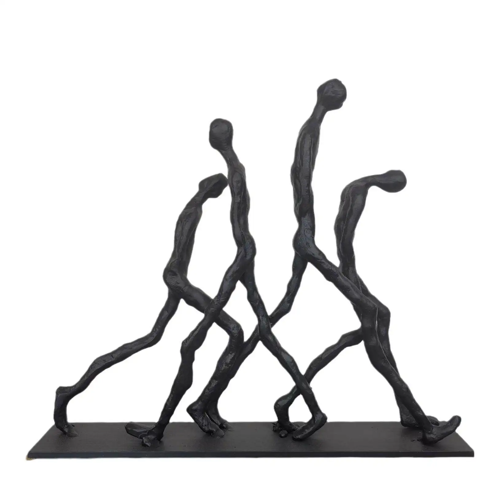 Modern minimalist black cast iron metal figure ornaments creative abstract crafts office study Bogu shelf
