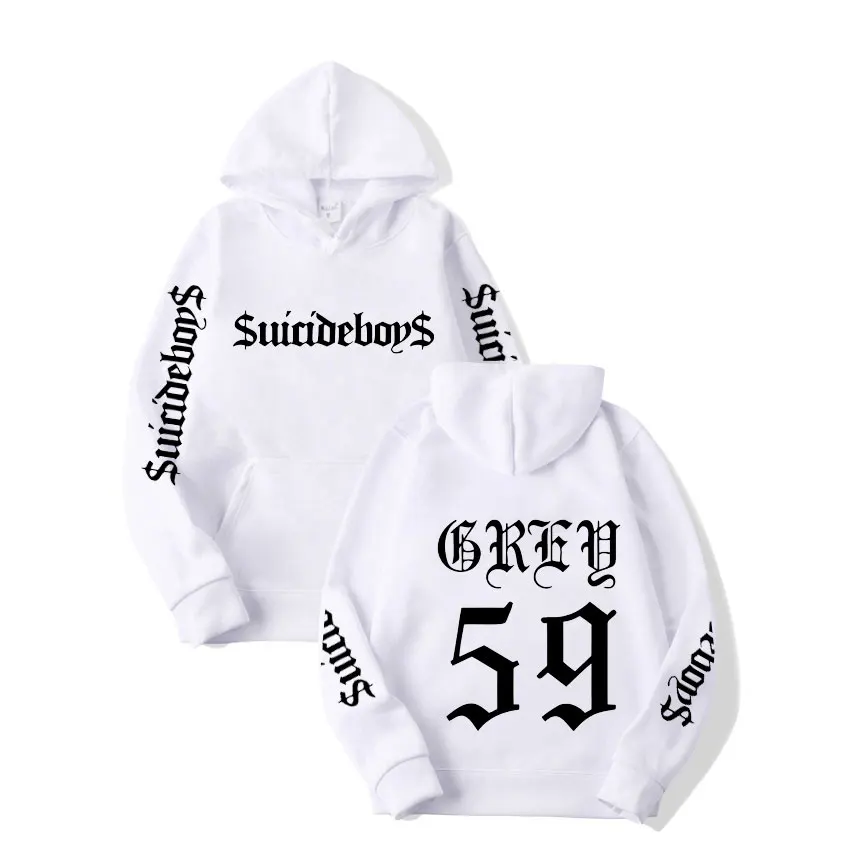 Suicide Boy G59 Rapper Hip Hop Floral Print Hoodie Men Harajuku Loose Comfortable Jumper Personality Top StreetWear Mens Clothin