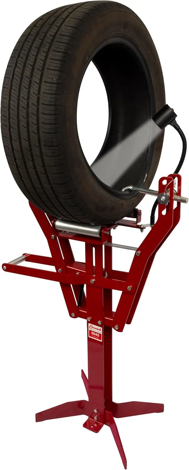 Branick Tire Spreader Model 5045 With Built In Rollers And Led Inspection Light For Expanding Tires For Repair