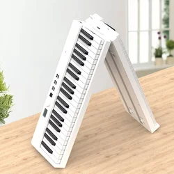 88Keys Foldable Electronic Piano Multifunctional Portable Digital Piano 128 Rhymes for Student Musical Instrument