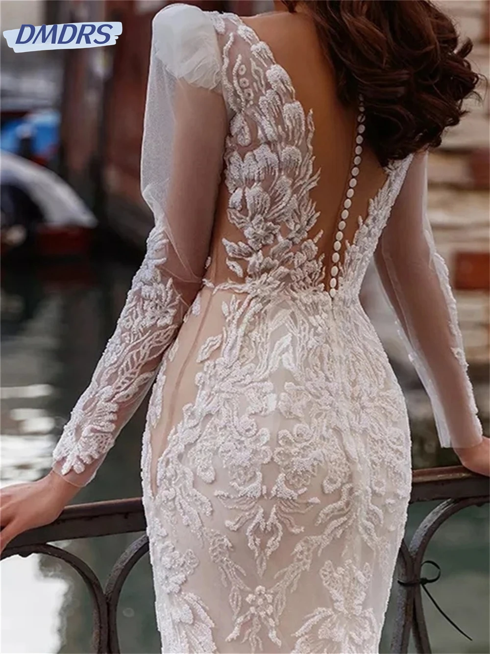 Vestido De Novia elegante De sirena, traje De encaje romántico hasta el suelo, personalizado, 2025