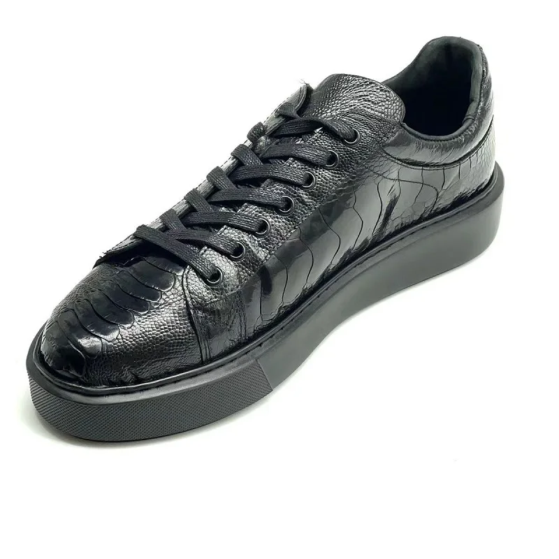 BATMO 2023 new arrival Fashion ostrich skin causal shoes men,male Genuine leather sneakers PDD288