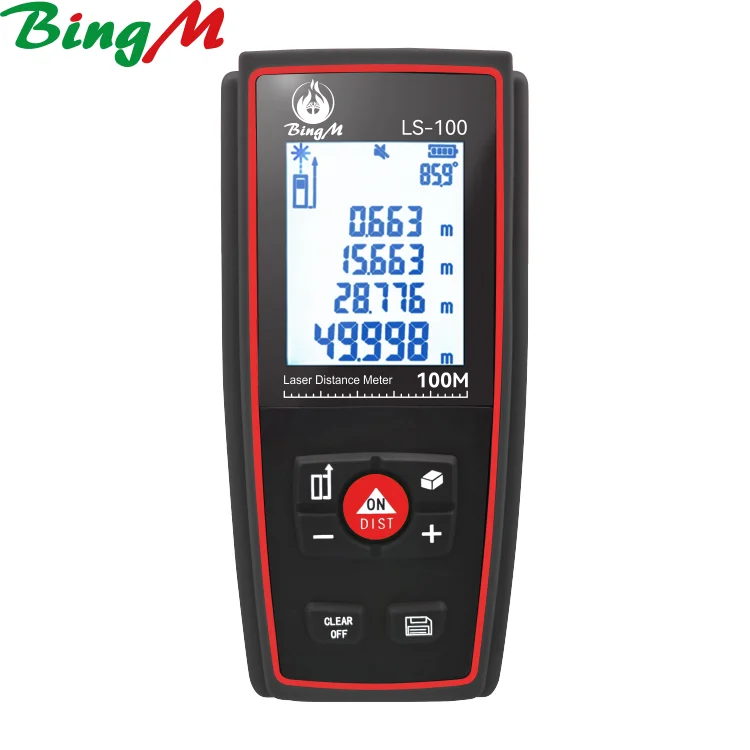 Hot sale laser rangefinder red light Laser Distance Meter LS-100 electronic house decoration tool