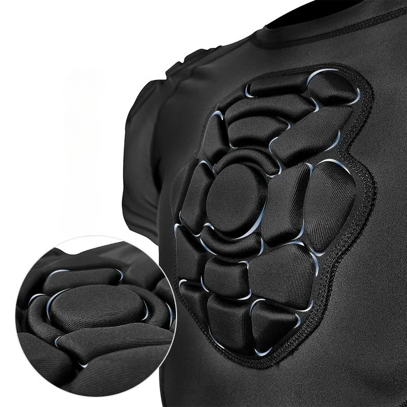 Compression Soccer Goalkeeper Clothing T-shirt Men Youth Impact Resistant Football Basketball Rugby SportsTraining Shorts/Jersey