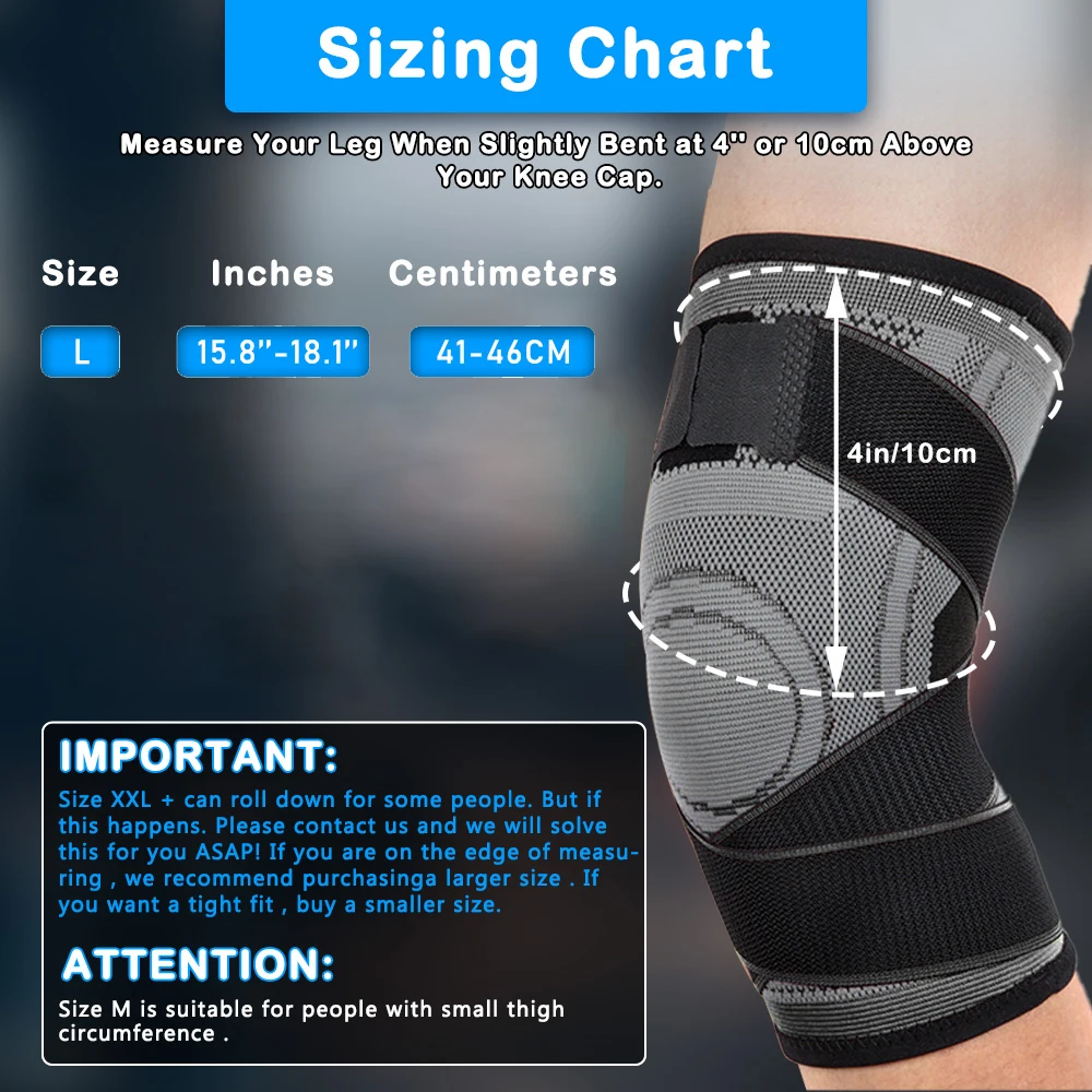 2PCS Knee Pads Sports Pressurized Elastic Kneepad Support Fitness Basketball Volleyball Brace Medical Arthritis Joints Protector