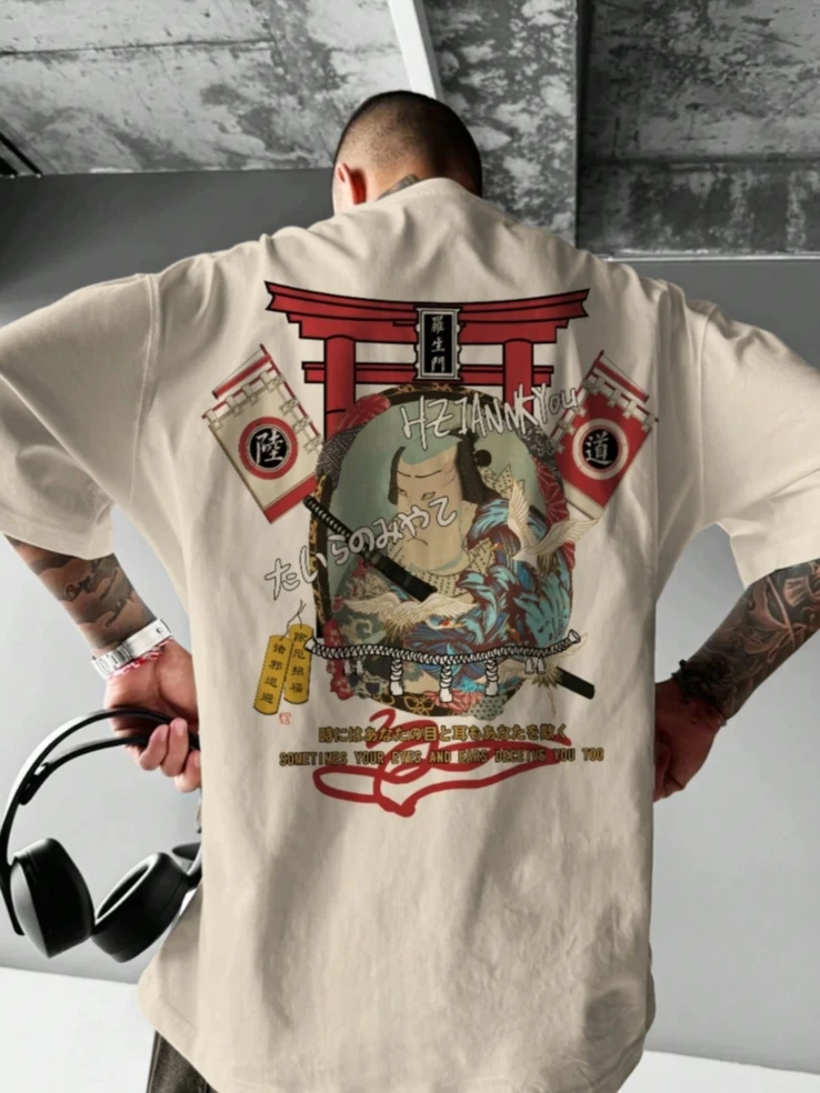 

Мужская одежда Harajuku, футболки с рисунком аниме, большие женские футболки с круглым вырезом и короткими рукавами, свободные топы, одежда Y2k, лето 2025