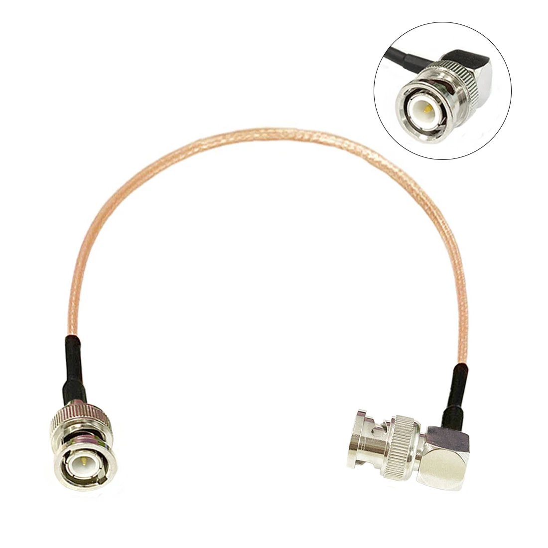 Novo bnc macho em linha reta para plug ângulo direito conversor rg316 cabo jumper atacado navio rápido 15cm 6 "adaptador