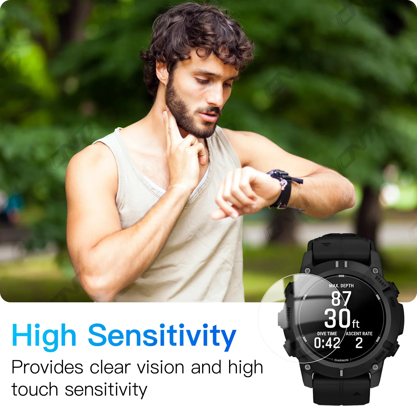 واقي شاشة من الزجاج المقسى لـ Garmin Descent G2 من الزجاج المقسى 9H Premium Clear HD ملحقات فيلم مضادة للخدش