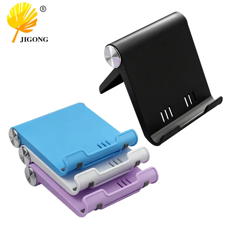 Portable Folding Desktop Phone Tablet Stand Multi Angle Adjustable Hands-free Holder Bracket for Video Watching Gaming Live