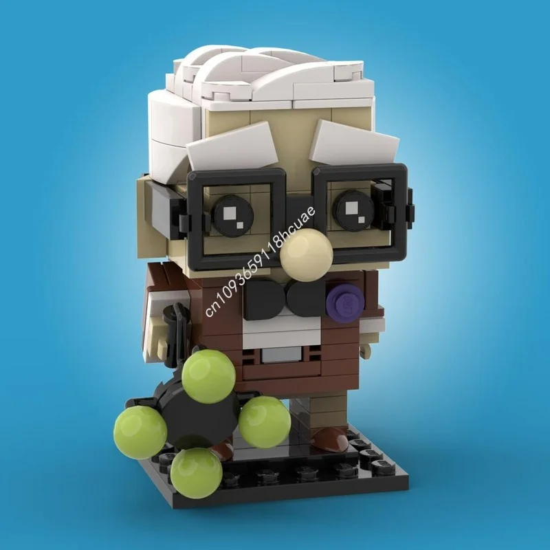 

158 шт. MOC Custom Carl Fredricxen Pixar Up Brickheadzed Модель игрушки Строительные блоки DIY Рождественский подарок идея Образовательный кирпич Дети