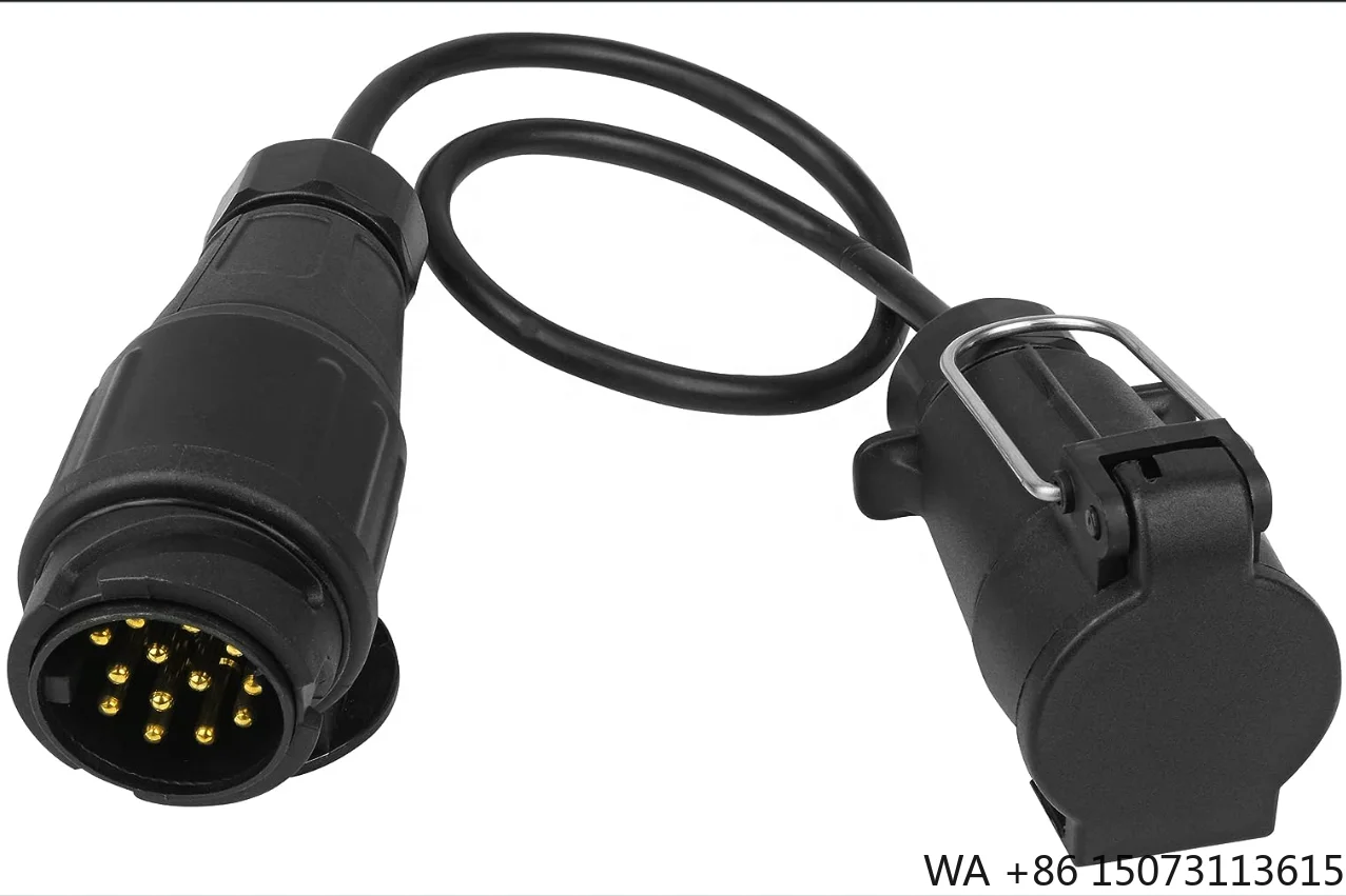 

Euro 7-Pin Round to 13-Pin Trailer Plug Adapter 12V RVV Cable Converter Kit