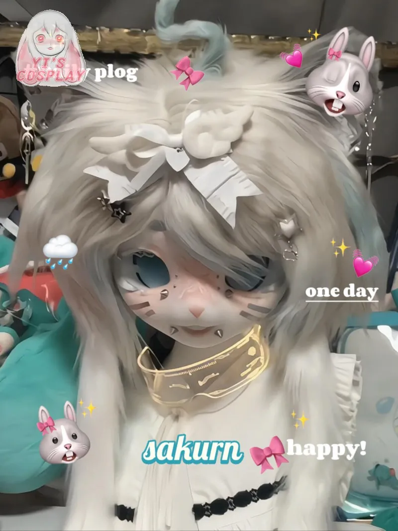 Fursuit رئيس مخصص اليدوية فروي ييس تأثيري Kigurumi رئيس تأثيري كيمونو سماعات الوحش مخصص Fursuit كيمونو رئيس