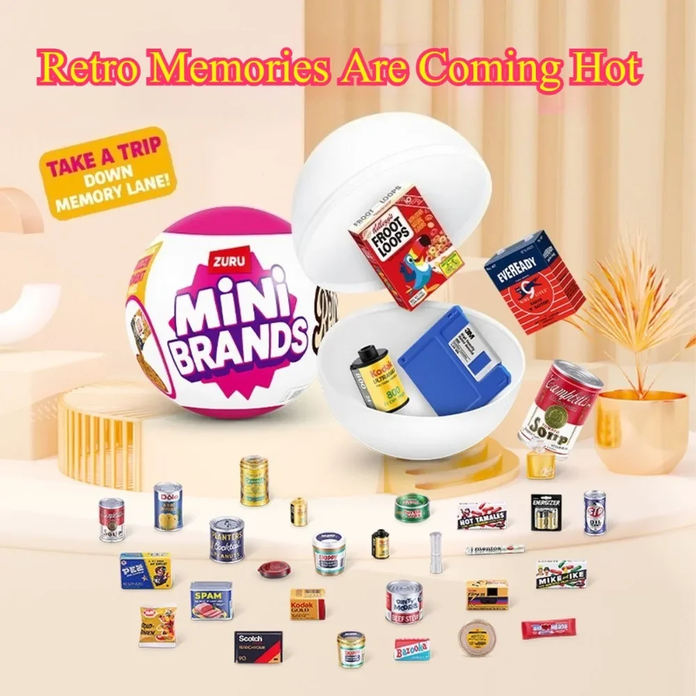 Zuru Mini Merken Retro bal Blind Box Zuru Serie Mystery Box Collectible Speelgoed Decoratie Verjaardagscadeau voor kinderen Aangepast