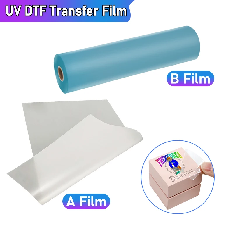 

UV DTF AB пленка для УФ DTF принтера напрямую к пленочной печати подходит для A3 A4 UV DTF переносная пленка наклейка УФ принтер машина