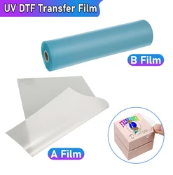 Película UV DTF AB para impresora UV DTF directamente a la impresión de película adecuada para A3 A4 UV DTF película de transferencia pegatina máquina de impresora UV