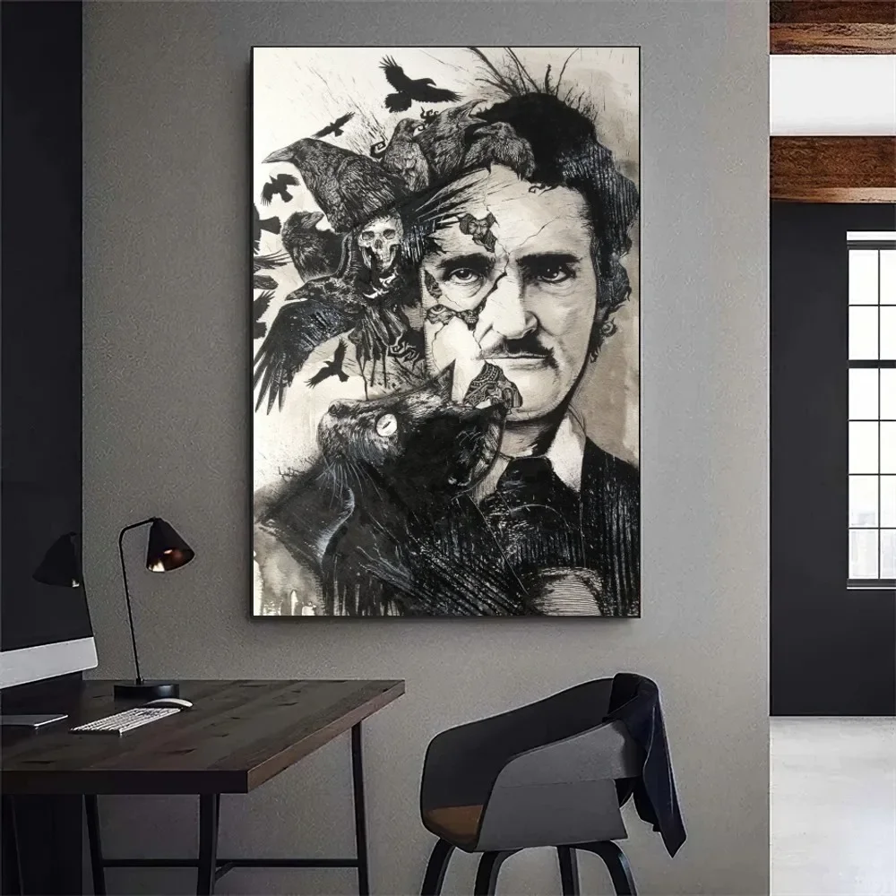 Edgar Allan Poe Poster Gallery Prints Painting Wall Canvas Pictures Living Room Sticker Small