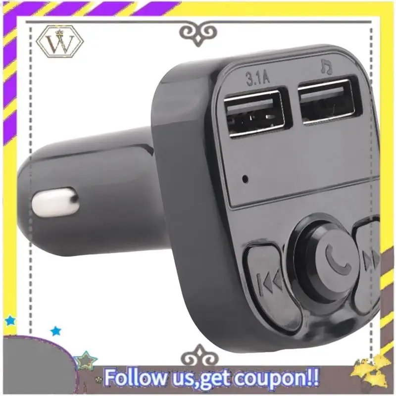ABXV-1 PCS X8 Car Bluetooth FM Transmitter MP3 Player Multifunctional Car Charger Car Accessories