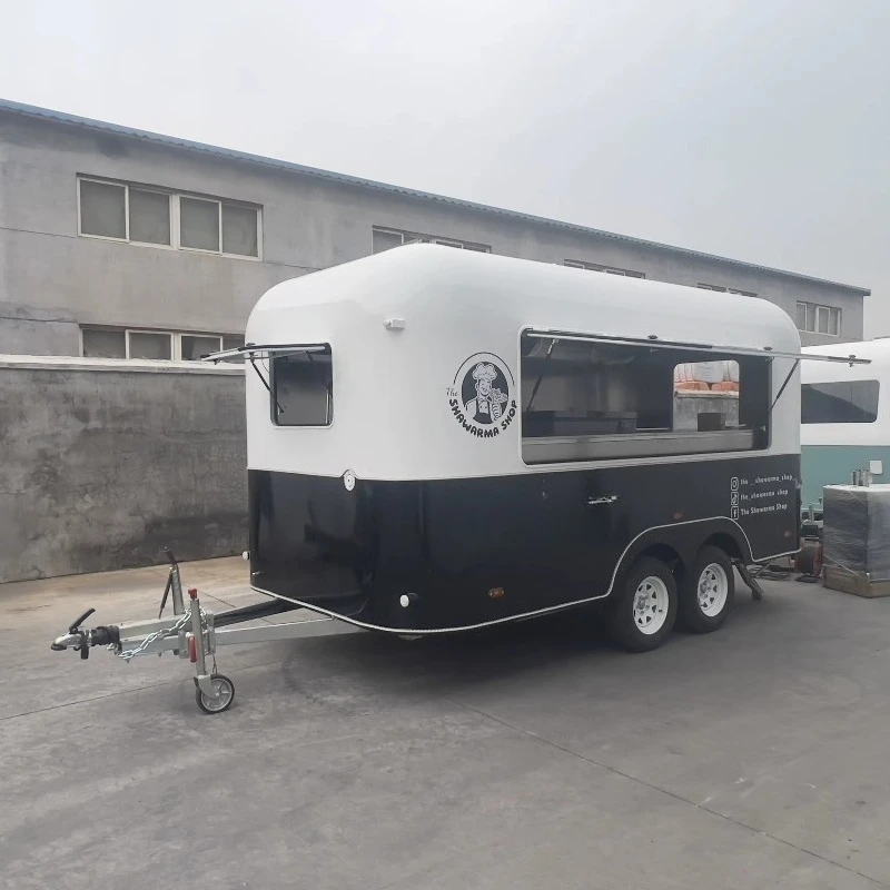 Factory Mobile Coffee Truck Manufacturers Multi-functional Snack Truck Street View Mobile Network Red Milk Tea Truck Trailer
