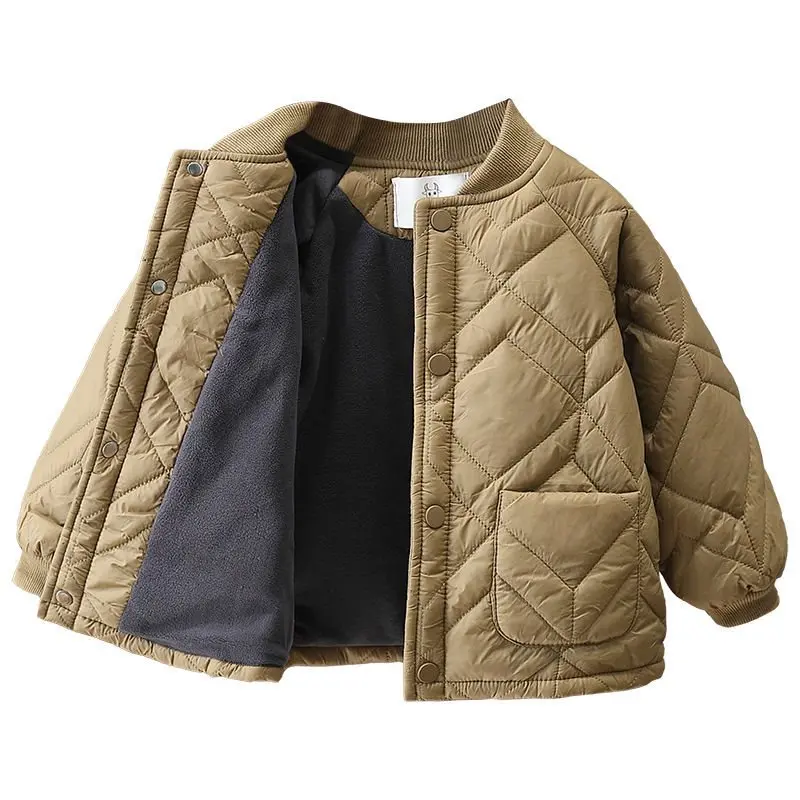 Boys Coat Cotton Jacket Windbreak Outerwear 2024 Elegant Winter Autumn Thicken Warm High Quality Christmas Gift Children's Cloth