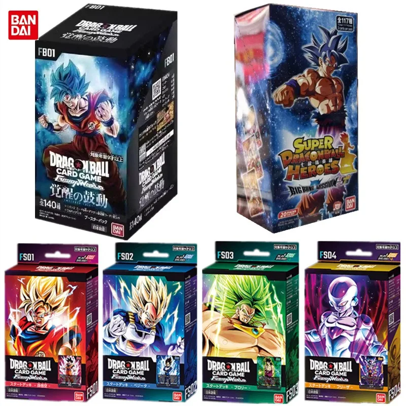 BANDAI оригинальные карты Dragon Ball TCG аниме Трейдинг FB01 боевой бустер коробка FS01-04 игра для детей коллекционная карточка Подарочная игрушка