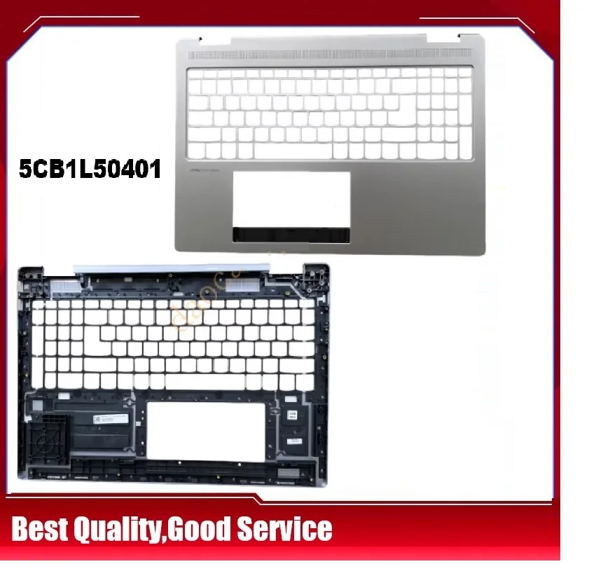 

New top case For lenovo for Yoga 7 16ARP8 83BS Palmrest Upper Case Keyboard Bezel C Shell W/FPR Hole 5CB1L50401 Arctic Grey