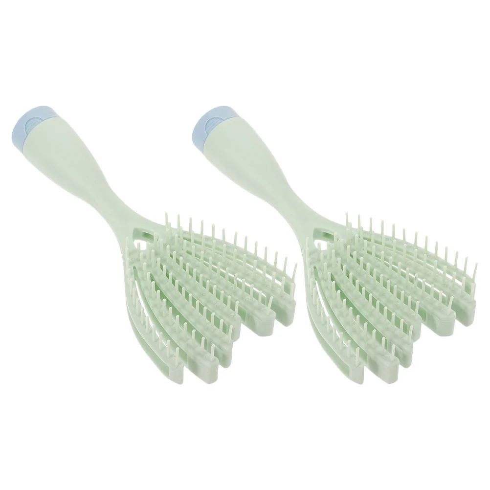 

2pcs Detangle Hair Brush Curved Detangler Brush Portable Hair Comb Ideal For Detangling And Massaging For Travel And Home Use